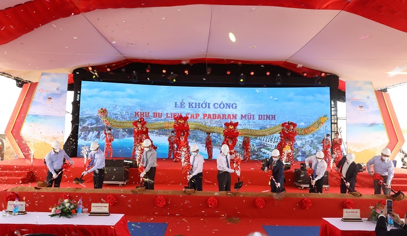 Quần thể du lịch nghỉ dưỡng giải trí biển 5 sao quốc tế Cap Padaran Mũi Dinh của Tập đoàn Du lịch Crystal Bay và Tập đoàn F.I.T chính thức khởi công tại Ninh Thuận